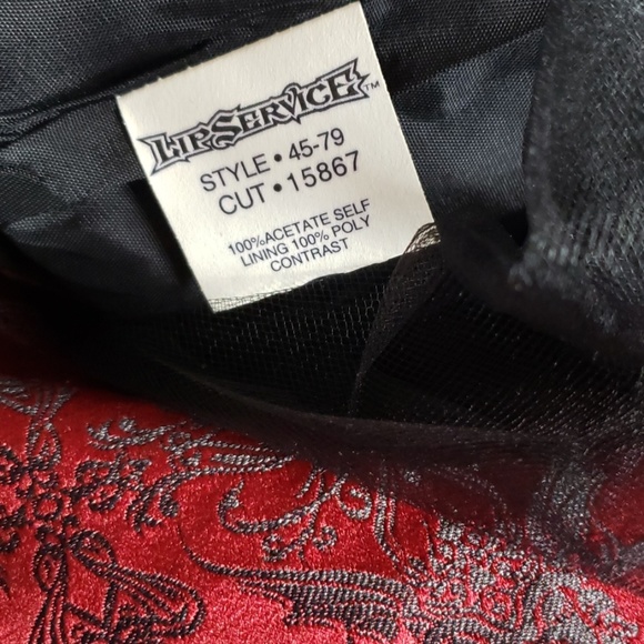 Lip Service Vamp Brocade Skirt With Kick Pleat - Picture 6 of 8